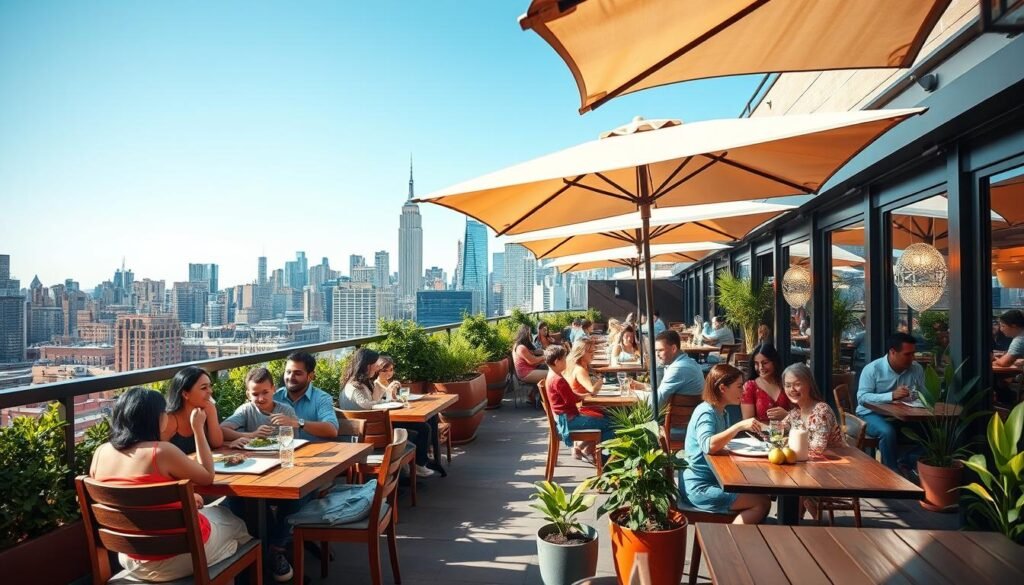 family-friendly rooftop dining NYC