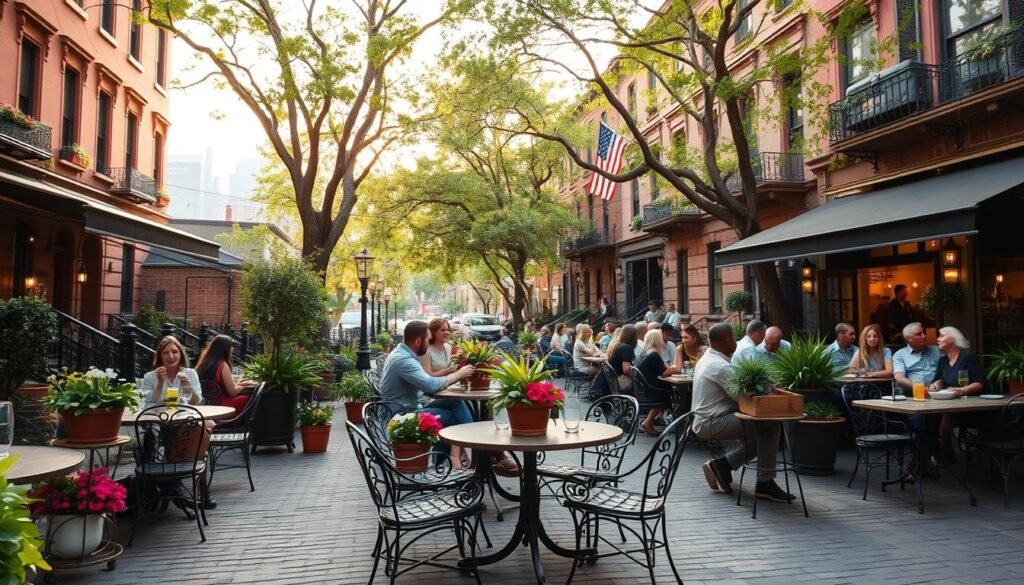 outdoor seating restaurant