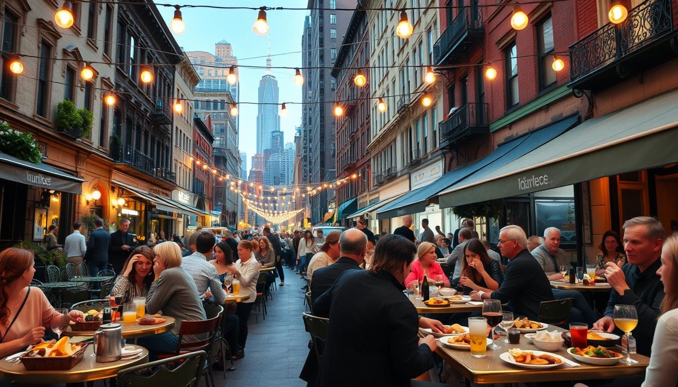 outdoor seating restaurant new york