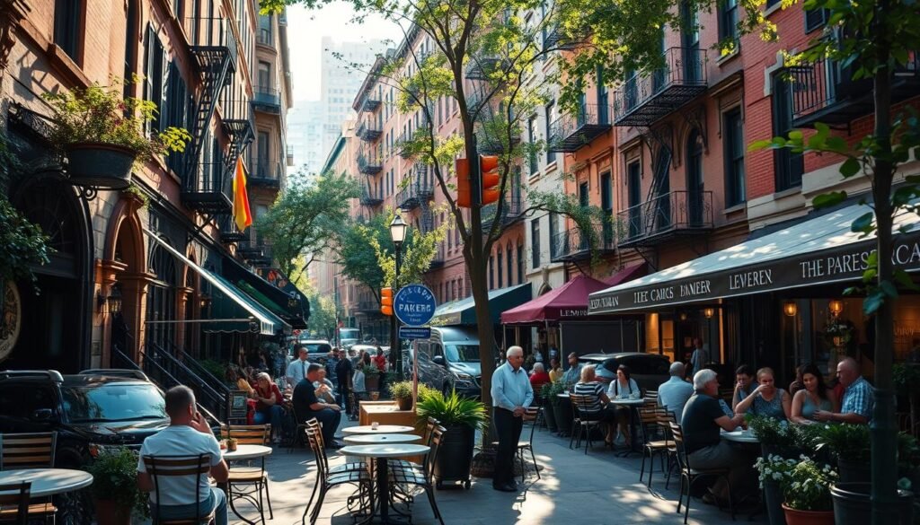 outdoor seating restaurants in New York neighborhoods