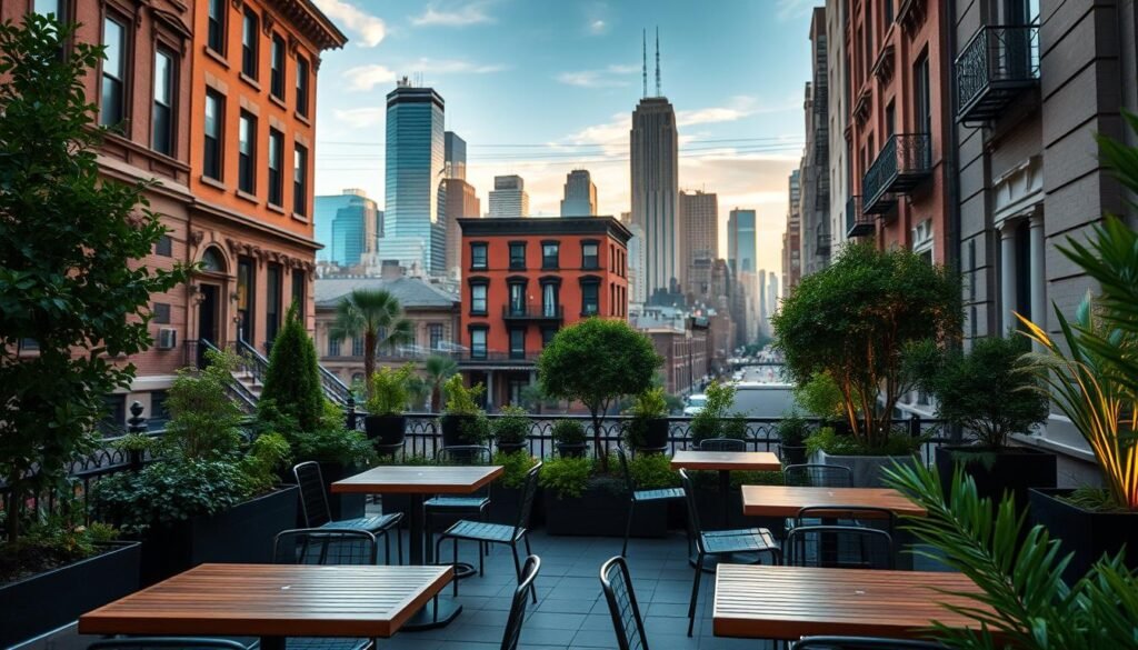 outdoor tables in NYC